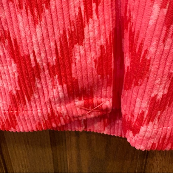 Savanna Jane $70 Pink & Red Geometric Ikat Diamond Corduroy Blazer L Southwest - Picture 12 of 12